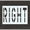 Rae Pavement Stencil, Message, Right, 48 in Character Height, Highway Gothic Font, Polyethylene, Clear STL-116-74821 - alternate 1