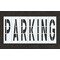 Rae Pavement Stencil, Message, Parking, 48 in Character Height, Highway Gothic Font, Polyethylene STL-116-74822 - alternate 1