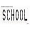 Rae Pavement Stencil, Message, School, 48 in Character Height, Highway Gothic Font, Polyethylene, Clear STL-116-74823 - alternate 2