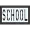 Rae Pavement Stencil, Message, School, 48 in Character Height, Highway Gothic Font, Polyethylene, Clear STL-116-74823 - alternate 1