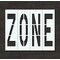 Rae Pavement Stencil, Message, Zone, 48 in Character Height, Highway Gothic Font, Polyethylene, Clear STL-116-74824 - alternate 1