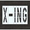 Rae Pavement Stencil, Message, X-ing, 48 in Character Height, Highway Gothic Font, Polyethylene, Clear STL-116-74827 - alternate 1