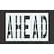 Rae Pavement Stencil, Message, Ahead, 48 in Character Height, Highway Gothic Font, Polyethylene, Clear STL-116-74828 - alternate 1