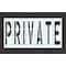 Rae Pavement Stencil, Message, Private, 48 in Character Height, Highway Gothic Font, Polyethylene STL-116-74829 - alternate 1