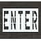 Rae Pavement Stencil, Message, Enter, 48 in Character Height, Highway Gothic Font, Polyethylene, Clear STL-116-74804 - alternate 1