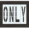Rae Pavement Stencil, Message, Only, 48 in Character Height, Highway Gothic Font, Polyethylene, Clear STL-116-74806 - alternate 1