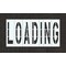 Rae Pavement Stencil, Message, Loading, 48 in Character Height, Highway Gothic Font, Polyethylene STL-116-74812 - alternate 1