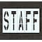 Rae Pavement Stencil, Message, Staff, 48 in Character Height, Highway Gothic Font, Polyethylene, Clear STL-116-74813 - alternate 1