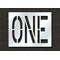 Rae Pavement Stencil, Message, One, 24 in Character Height, Highway Gothic Font, Polyethylene, Clear STL-116-72409 - alternate 1
