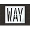 Rae Pavement Stencil, Message, Way, 24 in Character Height, Highway Gothic Font, Polyethylene, Clear STL-116-72410 - alternate 1