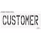 Rae Pavement Stencil, Message, Customer, 24 in Character Height, Highway Gothic Font, Polyethylene STL-116-72414 - alternate 2