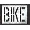 Rae Pavement Stencil, Message, Bike, 24 in Character Height, Highway Gothic Font, Polyethylene, Clear STL-116-72417 - alternate 1