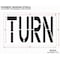 Rae Pavement Stencil, Message, Turn, 24 in Character Height, Highway Gothic Font, Polyethylene, Clear STL-116-72419 - alternate 2