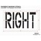 Rae Pavement Stencil, Message, Right, 24 in Character Height, Highway Gothic Font, Polyethylene, Clear STL-116-72421 - alternate 2