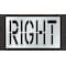 Rae Pavement Stencil, Message, Right, 24 in Character Height, Highway Gothic Font, Polyethylene, Clear STL-116-72421 - alternate 1