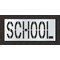 Rae Pavement Stencil, Message, School, 24 in Character Height, Highway Gothic Font, Polyethylene, Clear STL-116-72423 - alternate 1