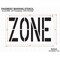 Rae Pavement Stencil, Message, Zone, 24 in Character Height, Highway Gothic Font, Polyethylene, Clear STL-116-72424 - alternate 2
