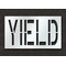 Rae Pavement Stencil, Message, Yield, 24 in Character Height, Highway Gothic Font, Polyethylene, Clear STL-116-72426 - alternate 1