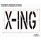 Rae Pavement Stencil, Message, X-ing, 24 in Character Height, Highway Gothic Font, Polyethylene, Clear STL-116-72427 - alternate 2