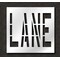 Rae Pavement Stencil, Message, Lane, 36 in Character Height, Highway Gothic Font, Polyethylene, Clear STL-116-73602 - alternate 1