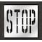 Rae Pavement Stencil, Message, Stop, 36 in Character Height, Highway Gothic Font, Polyethylene, Clear STL-116-73603 - alternate 1