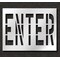 Rae Pavement Stencil, Message, Enter, 36 in Character Height, Highway Gothic Font, Polyethylene, Clear STL-116-73604 - alternate 1