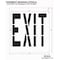 Rae Pavement Stencil, Message, Exit, 36 in Character Height, Highway Gothic Font, Polyethylene, Clear STL-116-73605 - alternate 2