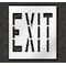 Rae Pavement Stencil, Message, Exit, 36 in Character Height, Highway Gothic Font, Polyethylene, Clear STL-116-73605 - alternate 1