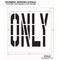 Rae Pavement Stencil, Message, Only, 36 in Character Height, Highway Gothic Font, Polyethylene, Clear STL-116-73606 - alternate 2