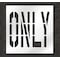 Rae Pavement Stencil, Message, Only, 36 in Character Height, Highway Gothic Font, Polyethylene, Clear STL-116-73606 - alternate 1