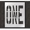 Rae Pavement Stencil, Message, One, 36 in Character Height, Highway Gothic Font, Polyethylene, Clear STL-116-73609 - alternate 1