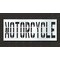 Rae Pavement Stencil, Message, Motorcycle, 36 in Character Height, Highway Gothic Font, Polyethylene STL-116-73616 - alternate 1