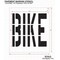 Rae Pavement Stencil, Message, Bike, 36 in Character Height, Highway Gothic Font, Polyethylene, Clear STL-116-73617 - alternate 2