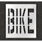 Rae Pavement Stencil, Message, Bike, 36 in Character Height, Highway Gothic Font, Polyethylene, Clear STL-116-73617 - alternate 1