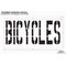 Rae Pavement Stencil, Message, Bicycles, 36 in Character Height, Highway Gothic Font, Polyethylene STL-116-73618 - alternate 2