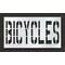 Rae Pavement Stencil, Message, Bicycles, 36 in Character Height, Highway Gothic Font, Polyethylene STL-116-73618 - alternate 1