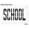 Rae Pavement Stencil, Message, School, 36 in Character Height, Highway Gothic Font, Polyethylene, Clear STL-116-73623 - alternate 2