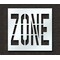 Rae Pavement Stencil, Message, Zone, 36 in Character Height, Highway Gothic Font, Polyethylene, Clear STL-116-73624 - alternate 1