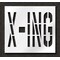 Rae Pavement Stencil, Message, X-ing, 36 in Character Height, Highway Gothic Font, Polyethylene, Clear STL-116-73627 - alternate 1