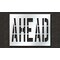 Rae Pavement Stencil, Message, Ahead, 36 in Character Height, Highway Gothic Font, Polyethylene, Clear STL-116-73628 - alternate 1