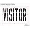 Rae Pavement Stencil, Message, Visitors, 36 in Character Height, Highway Gothic Font, Polyethylene STL-116-73634 - alternate 2