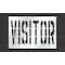 Rae Pavement Stencil, Message, Visitors, 36 in Character Height, Highway Gothic Font, Polyethylene STL-116-73634 - alternate 1