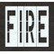 Rae Pavement Stencil, Message, Fire, 48 in Character Height, Highway Gothic Font, Polyethylene, Clear STL-116-74801 - alternate 1