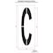 Rae Airport Pavement Stencil, Letter, 108 in Character Height, Highway Gothic Font, Polyethylene, Clear STL-108-F108C - alternate 2