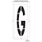 Rae Airport Pavement Stencil, Letter, G, 108 in Character Height, Highway Gothic Font, Polyethylene STL-108-F108G - alternate 2