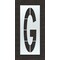 Rae Airport Pavement Stencil, Letter, G, 108 in Character Height, Highway Gothic Font, Polyethylene STL-108-F108G - alternate 1