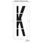Rae Airport Pavement Stencil, Letter, K, 108 in Character Height, Highway Gothic Font, Polyethylene STL-108-F108K - alternate 2