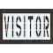 Rae Pavement Stencil, Message, Visitors, 48 in Character Height, Highway Gothic Font, Polyethylene STL-116-74834 - alternate 1