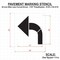 Rae Pavement Stencil, Bike Lane Curved Arrow, STL-116-5115 STL-116-5115 - alternate 2