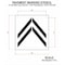 Rae Pavement Stencil, Symbol, Bike Lane Chevron, 41 in Character Height, Not Applicable Font, Clear STL-116-5120 - alternate 2